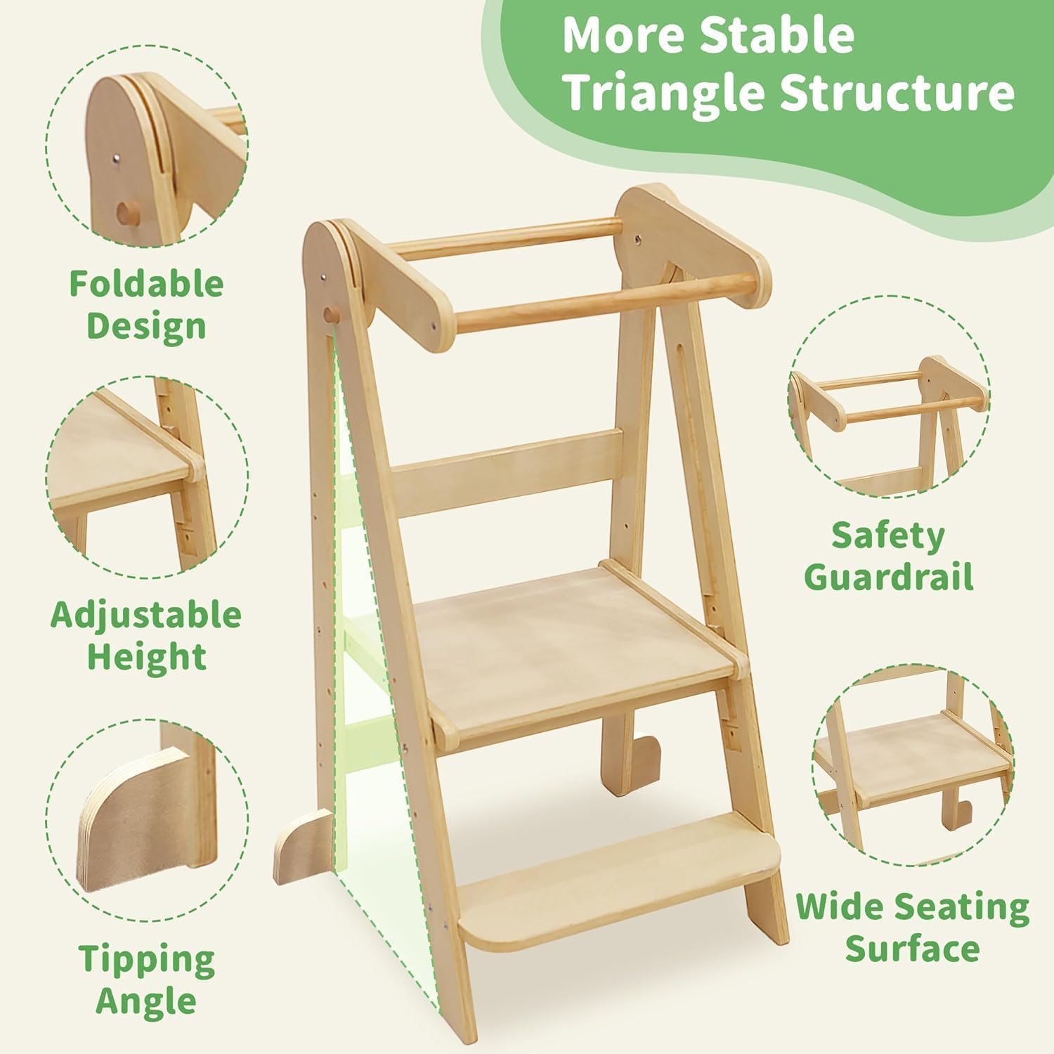 Foldable Toddler Kitchen Tower - Toddler Learning Tower 评论和价格