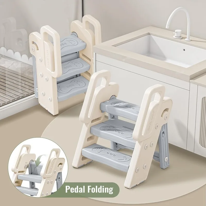 3 Step Stool with Handles Anti - Toddler Learning Tower 评论和价格