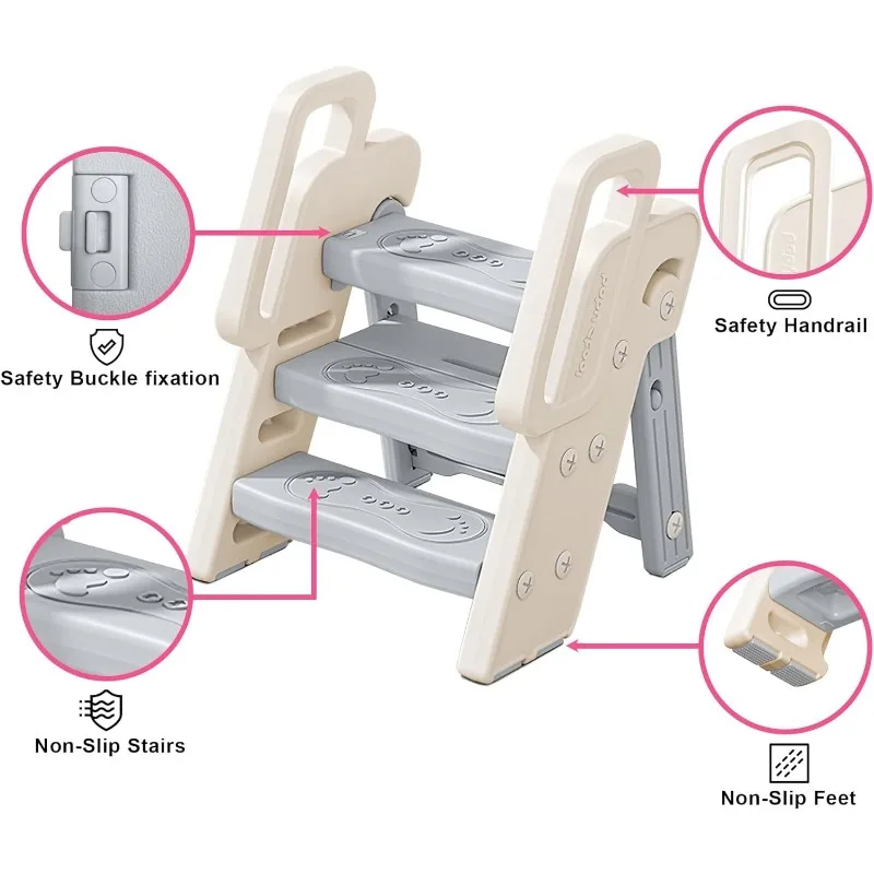 3 Step Stool with Handles Anti - Toddler Learning Tower 评论和价格
