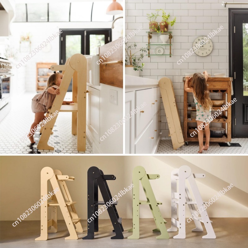 Wooden kids foldable learning  - Toddler Learning Tower 评论和价格