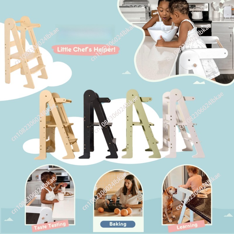 Wooden kids foldable learning  - Toddler Learning Tower 评论和价格