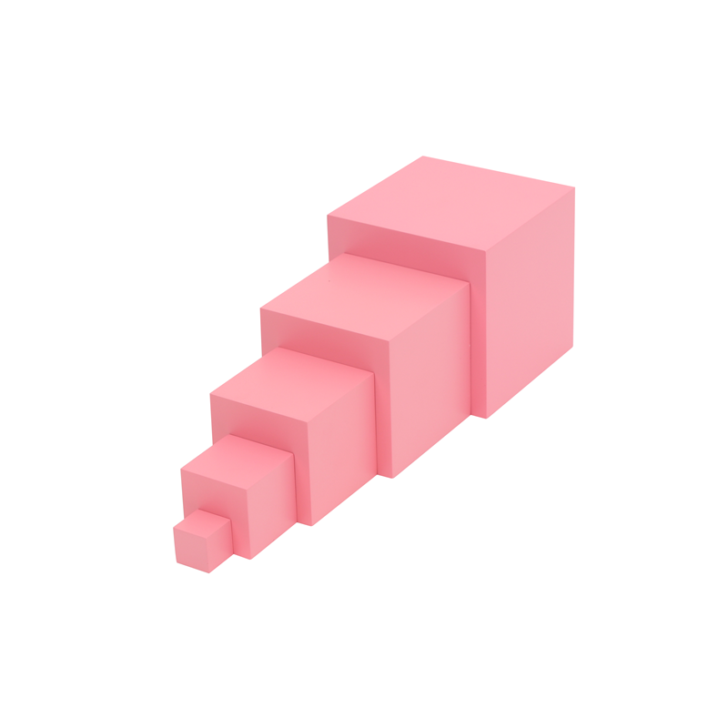 10cm Pink Tower 5 Steps Montes - Toddler Learning Tower 评论和价格