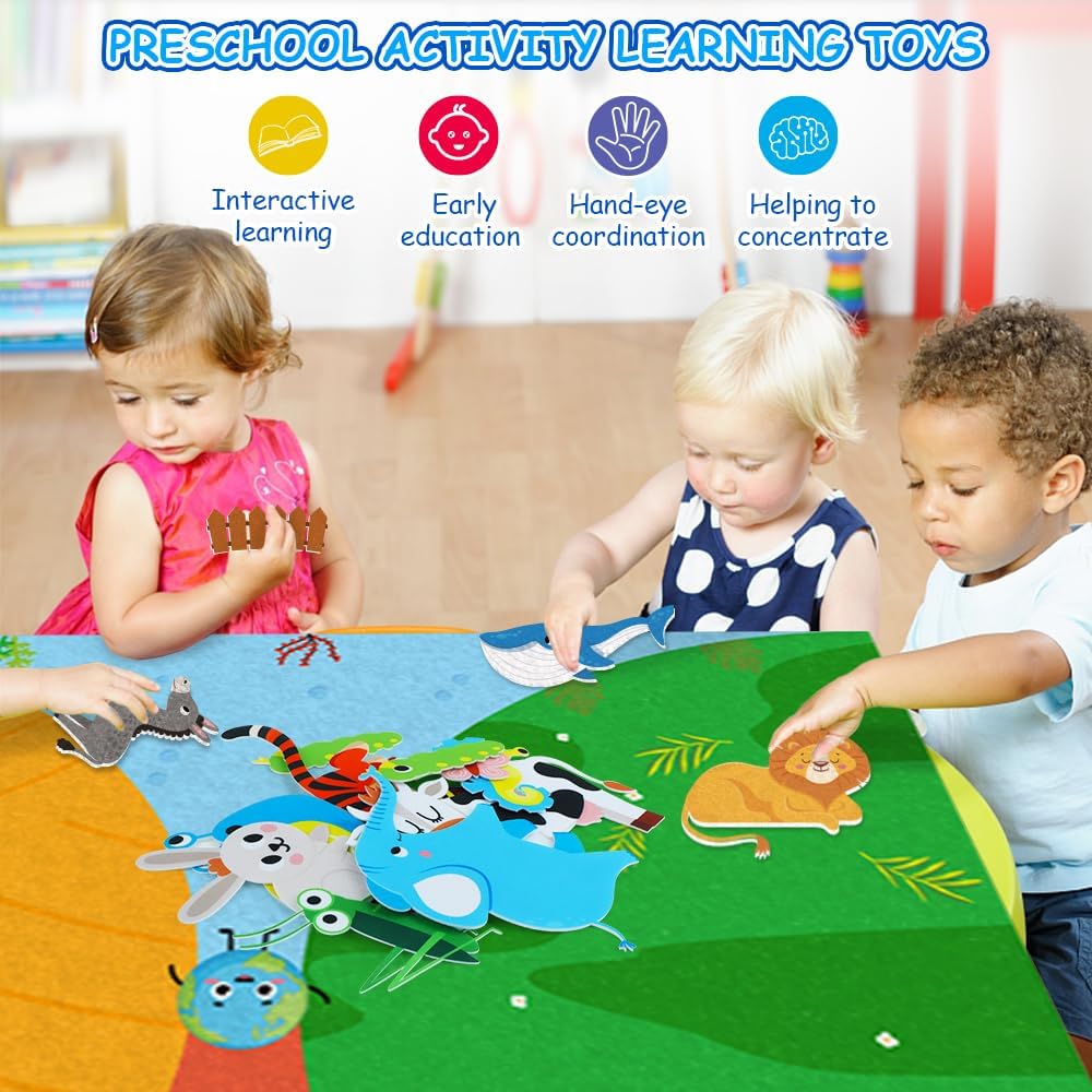 Farm Animals Felt Story Busy B - Toddler Learning Tower 评论和价格