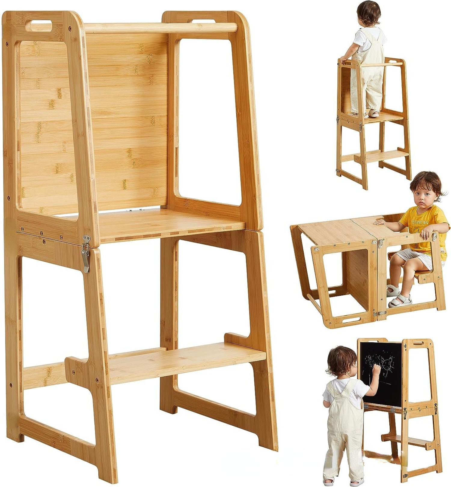 Foldable Toddler Kitchen Tower - Toddler Learning Tower 评论和价格