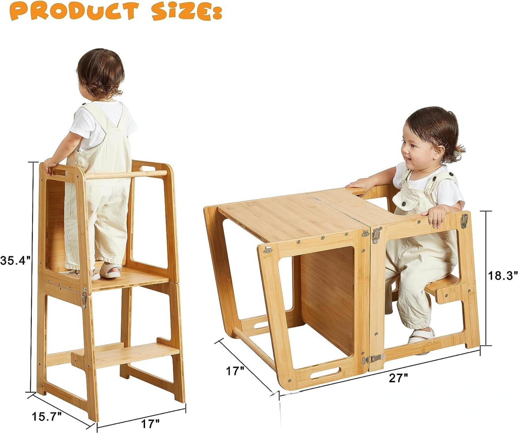 Foldable Toddler Kitchen Tower - Toddler Learning Tower 评论和价格