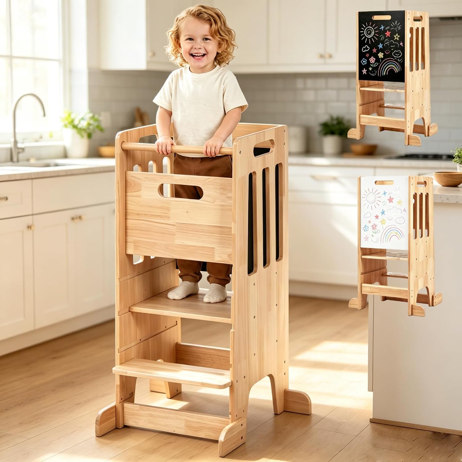 Toddler Standing Tower,Wooden  - Toddler Learning Tower 评论和价格