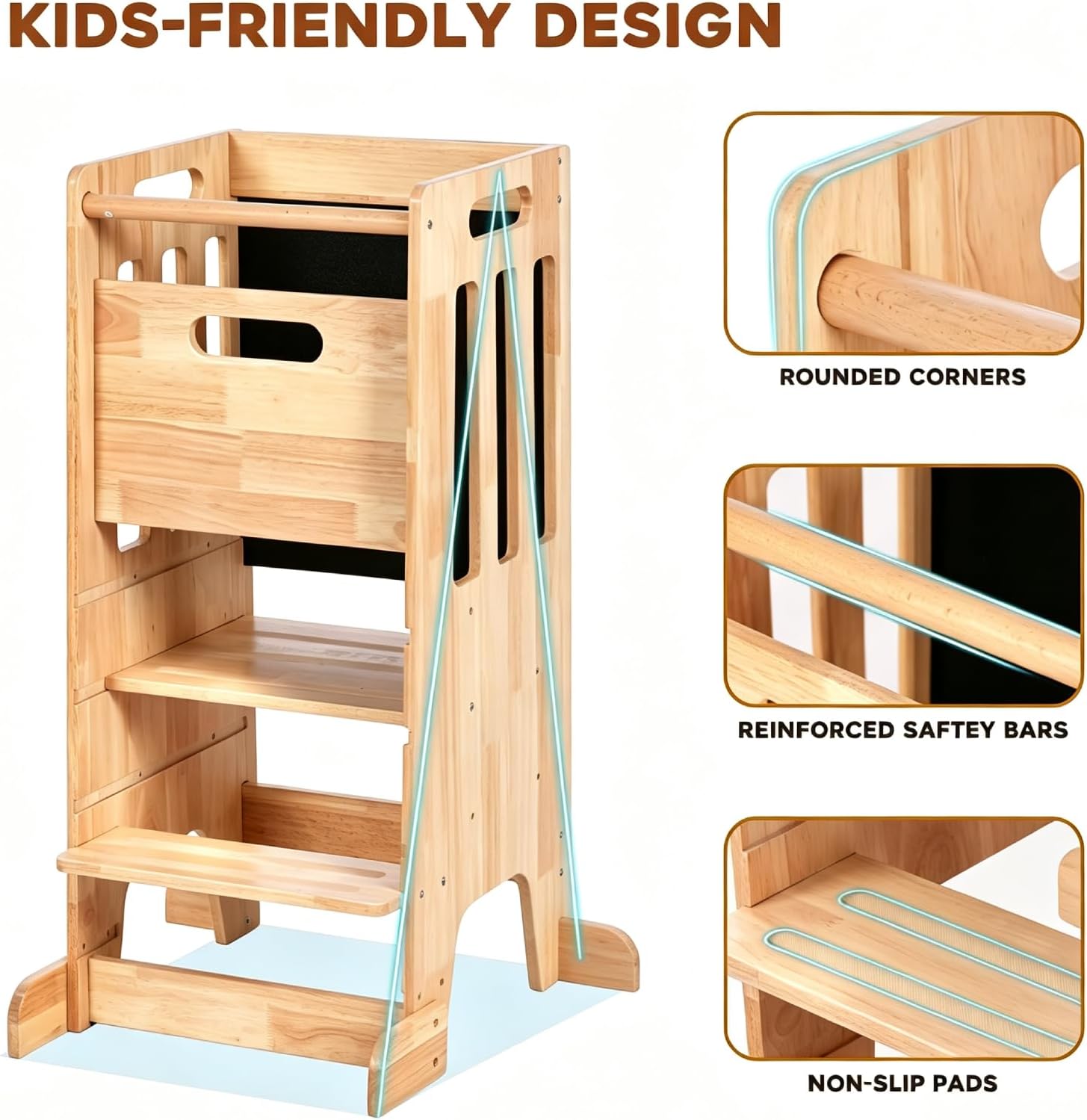 Toddler Standing Tower,Wooden  - Toddler Learning Tower 评论和价格
