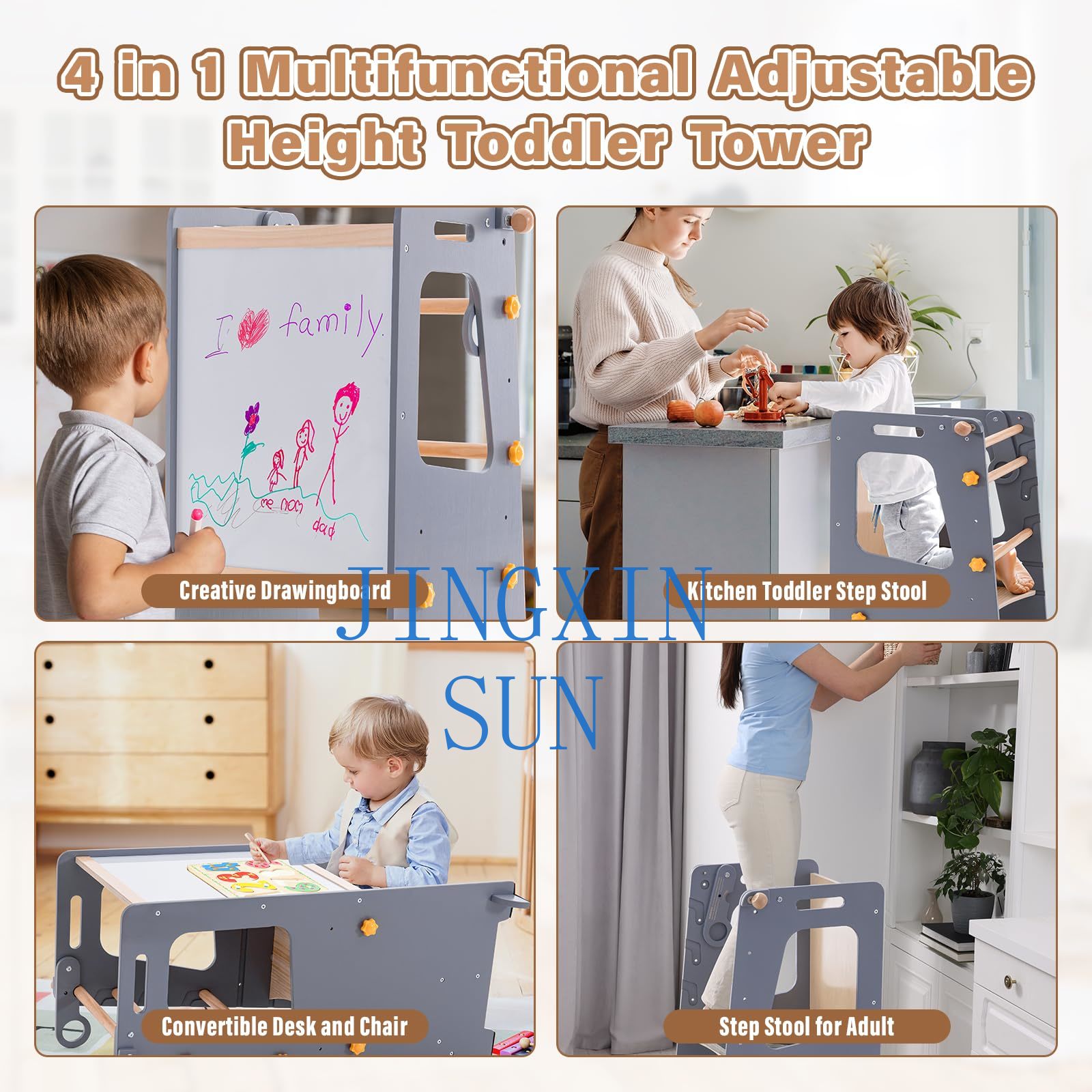 4 in 1 Toddler Kitchen Tower M - Toddler Learning Tower 评论和价格